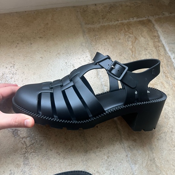 Melissa Black Possession Jelly Heels Jelly Shoes - Picture 8 of 8